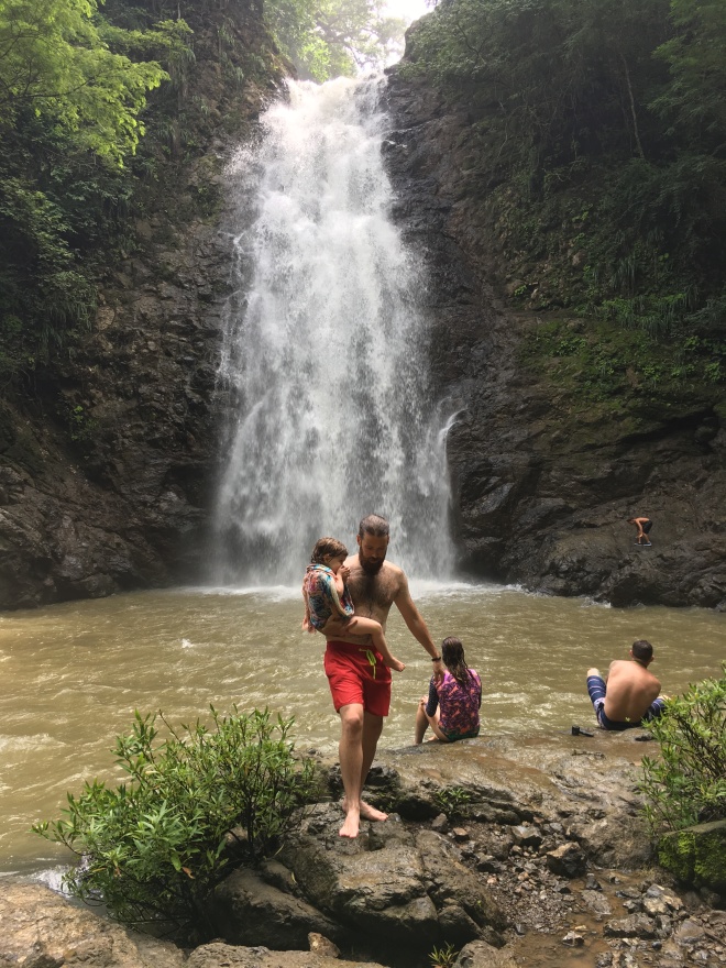 Daddy and daughter at Montezuma waterfall